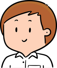 Illustration of male student

