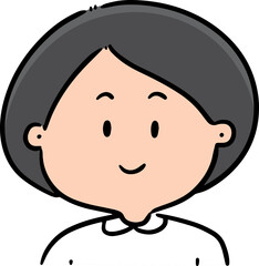 Illustration of female student
