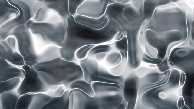 Stormy Skies Silver Fluid Flows with Elegant Movement, Creating a Visually Stunning Abstract Background Effect