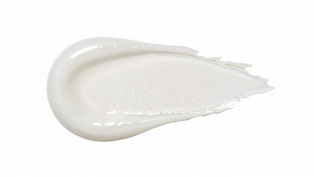 Clear liquid gel streak on a white background. Skincare cosmetic product such as pure lotion, facial jelly serum, cleanser, shower gel, or shampoo top perspective. - Powered by Adobe