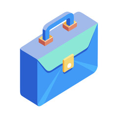 3d isometric portfolio briefcase,minimalist design,vibrant colors,simple shapes,geometric pattern,gradient background,digital art
