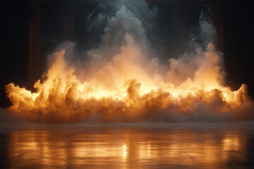 Obraz premium Large group of smoke on stage.