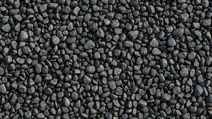 Isolated white backdrop featuring a ground texture of tiny gray rocks and gravel