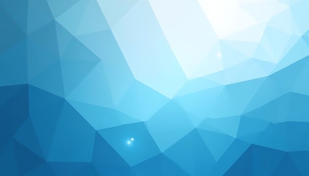 Geometric Blue Abstract Background with Light