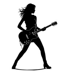 Fototapeta premium guitar player silhouette