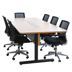 office conference table isolated on white and transparent background