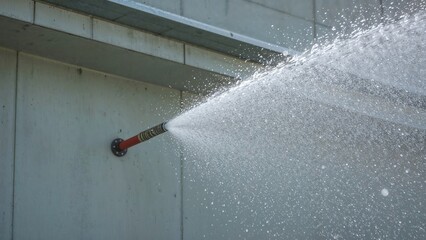 Activation of fire defense mechanism via sprinkler in cooling tower