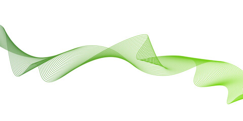 Modern abstract green wave liquid lines background.dots on a whit clean and fresh background,Frequency sound wave lines and technology curve lines,green wave lines frame,