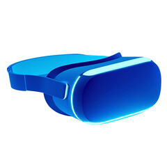 Blue and red plastic 3D glasses with a metal frame are isolated on a white background