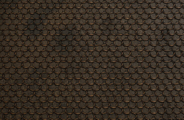 Dark wooden texture with rounded shapes in overlapping pattern  