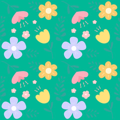 seamless pattern with flowers, fabric pattern, gift wrapping paper, notebook cover, phone case pattern 