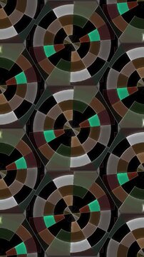 3D animation vertical beautiful video colorful abstract bright light energy 4K abstract lines colorful light shining round shape in center, black background