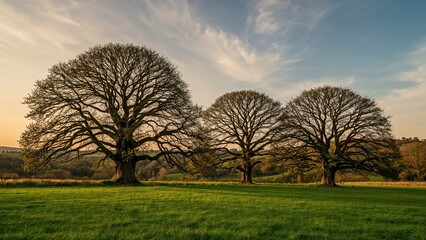 Obraz premium Revisiting the trees marking the division between two areas