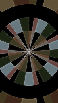 3D animation vertical beautiful video colorful abstract bright light energy 4K abstract lines colorful light shining round shape in center, black background
