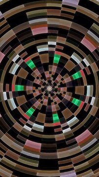 3D animation vertical beautiful video colorful abstract bright light energy 4K abstract lines colorful light shining round shape in center, black background