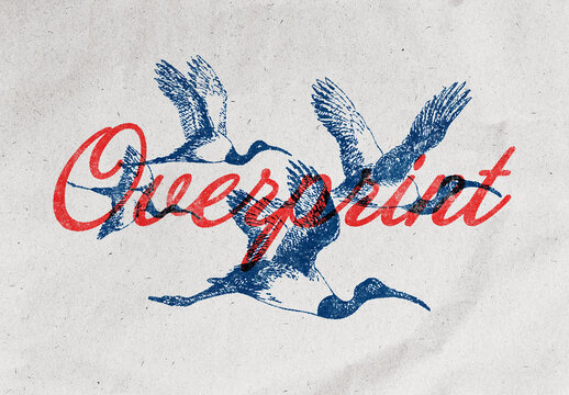 Overprint Effect Mockup