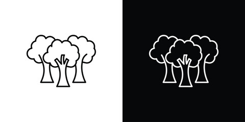 Trees icons pack suitable for web and infographics