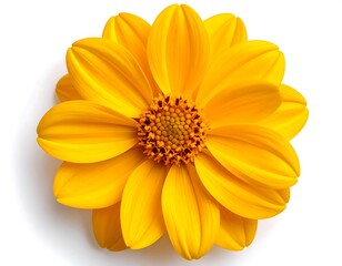 Fototapeta premium Radiant yellow bloom showcasing vibrant petals and intricate floral center