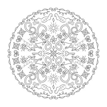 Mandala Coloring Page. The keys to a beautiful world.