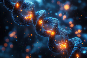 Illustration of a DNA strand.