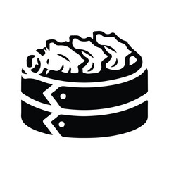 [Traditional Asian Food Steamer Basket Icon]