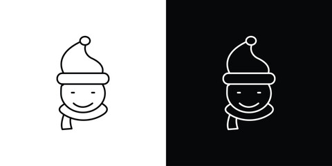 Snowman head icons pack suitable for web and infographics