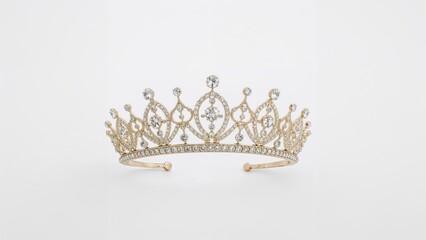 Jewelry crown featured on a simple white canvas