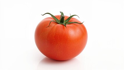 Fresh tomatoes set on a clean white background.