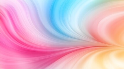 Obraz premium Abstract Pastel Swirls Rainbow Color Background
