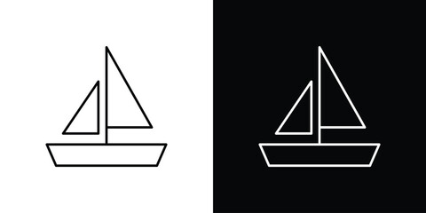 Sailboat icons pack suitable for web and infographics
