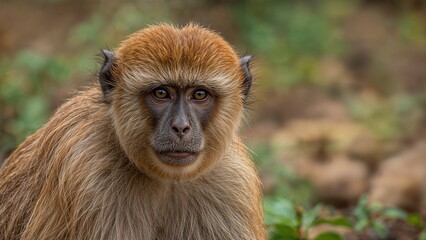 Obraz premium Red Monkey of the Savanna