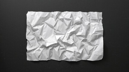 Paper displaying folds mounted on a dark wall