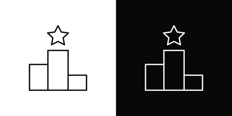 Podium star icons pack suitable for web and infographics