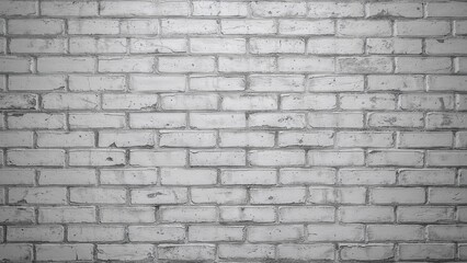 Obraz premium Distressed white-painted brick surface texture
