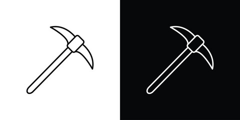 Pickaxe icons pack suitable for web and infographics