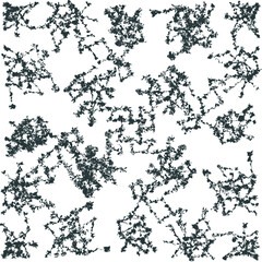 A noisy texture in the form of sharp, broken, connecting stripes or scratches.