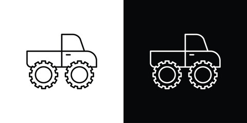 Monster truck icons pack suitable for web and infographics © iconic