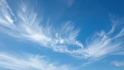 The beauty of clouds floating in the boundless blue firmament