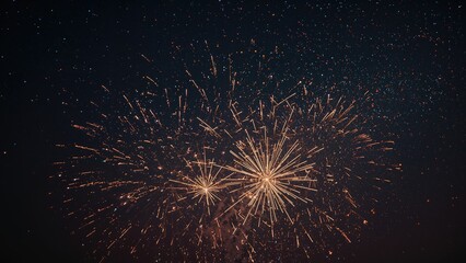Textured image of radiant light flares in darkness