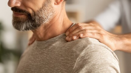 Fototapeta premium Combining physical rehab and mental health care offers holistic treatment, addressing both physical pain and emotional well-being. 