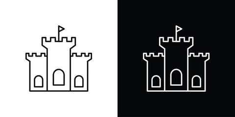 Castle icons pack suitable for web and infographics © iconic
