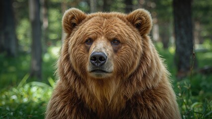 Obraz premium Close-up of a bear in the mountains
