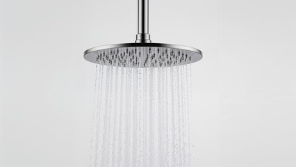 Isolated rain shower head with white background