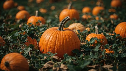 Seasonal pumpkin farm ready for Halloween festivities