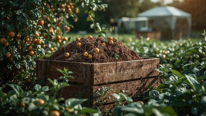 Natural fertilizer creation on farmland - green gardening practices - forest garden yield