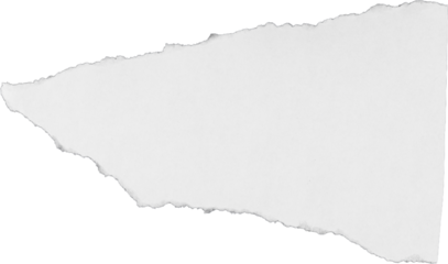 Torn paper edge in white isolated on transparent background for creative design and art projects