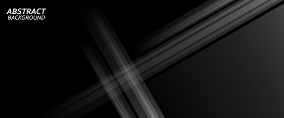 Modern Black Abstract Background with Diagonal Gradient Lines