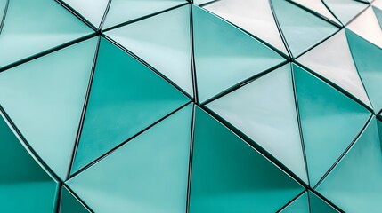 Abstract Teal Geometric Triangular Pattern Texture