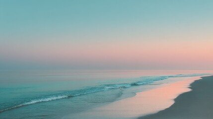 Fototapeta premium Pastel coastal sunrise sunset