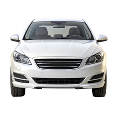 Naklejka premium car front view isolated on transparent white background, clipping path